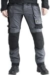 Snickers Herren X X, Stahlgrau/Schwarz, 44