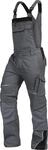 TRIUSO Leib W&auml;chter Flex-Line Herren Latzhose flexibel mit Spandex (grau/schwarz,