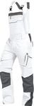 TRIUSO Leib W&auml;chter Flex-Line Herren Latzhose flexibel mit Spandex (wei&szlig;/grau, 66)