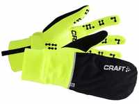 Craft Radhandschuh Lang 2 In 1 Hybrid Weather Gloves, Flumino/Black, M