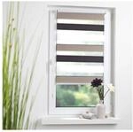 Liedeco&reg; Duo Rollo Klemmfix - 100 x 160 cm braun/beige/wei&szlig; / 3 farbig/transparent