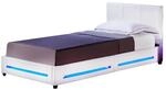 Home Deluxe - LED Bett Asteroid - Wei&szlig;, 90 x 200 cm - Inkl. Lattenrost I...