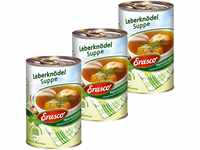 Erasco Leberknödel Suppe typisch bayrisch pikante Würze 395ml 3er Pack