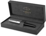 Parker 51 F&uuml;ller | Schwarzer Schaft mit Chromfarbenen Zierteilen | F&uuml;llfederhalter