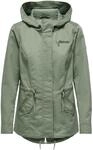 ONLY Damen &Uuml;bergangs-Jacke ONLLorca Canvas Parka mit Kapuze 15216452, Hedge Green,XS