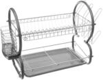 5five - metallabtropfgestell 2 ebenen mit grauer platte