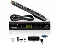PremiumX Satelliten-Receiver HD 521 FTA Digital SAT TV-Receiver DVB-S2 FullHD...