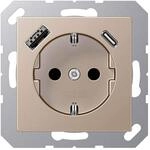 Jung A1520-15CACH SCHUKO-Steckdose mit USB Typ AC (max. 3A) mit erh&ouml;htem