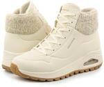 Skechers Damen Schn&uuml;rboots UNO Rugged-Darling Daze aus Kunstleder in Beige mit hohem
