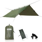 DD Hammocks DD 3x3 Abdeckplane mit 4 Heringen und Abspannleinen f&uuml;r Camping, Wald