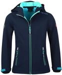 Trollkids Girls Trollfjord Jacket 116, Navy/Aqua