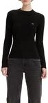 Levi's Damen Crew Rib Sweater Pullover Sweatshirt, Caviar, XS