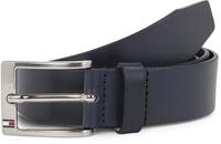 Tommy Hilfiger Herren G&uuml;rtel New Aly Belt Lederg&uuml;rtel, Blau (Midnight), 90 cm