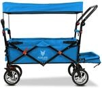FUXLIFE Bollerwagen FX-CT800 Komfort faltbar - T&uuml;rkis &bull; Kinder Transportwagen mit
