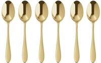Velvet Set 6 Mokkal&ouml;ffel, Edelstahl/PVD Gold - 52712GA7 [SP]