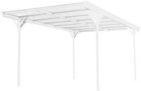 Westmann Carport Helsinki 15m&sup2; | 503x305x232 cm Wei&szlig; | Flachdach &Uuml;berdachung...