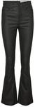 NOISY MAY NMSallie High Waist Flare Coated Pants Frauen Kunstlederhose schwarz W32L32
