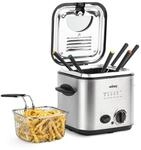W&euml;asy TB600 Fritteuse und Fondue, 2 in 1, elektrisch, 1,2 l, Edelstahl,