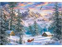 Castorland C-104680-2 Mountain Christmas-1000 stukjes Puzzle, Bunt