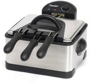 Bestron XL &Ouml;l-Fritteuse mit 3 Frittierk&ouml;rben, inkl. Kaltzonentechnologie &