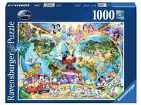 Ravensburger Puzzle 15785 - Disney's Weltkarte - 1000 Teile Puzzle für...