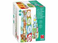 GOULA - Jumbo Spiele - Stapelturm Holzspielzeug mit bunten Tiermotiven - Nummerierte