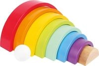 Small Foot Holzbausteine Gro&szlig;er Regenbogen aus Holz, Stapelspiel f&uuml;r Feinmotorik,