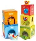 Hape Pepe und Friends Stapelturm - Holz Stapelspielzeug f&uuml;r Kinder, Motorikspielzeug