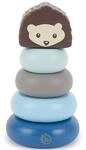 Bieco Stapelturm Holz Igel | 13,5 cm, Blau | Stapelturm ab 1 Jahr | 5 TLG.