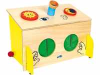 small foot Fühl-Box aus Holz, Sinnesspiel, schult spielerisch den Tast- Hör- und