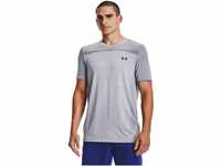 Under Armour Men's Seamless Short-Sleeves, Grey, Large