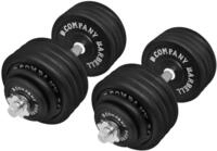 Guss Kurzhantel-Set 100Kg (2 x Kurzhantelstange 51cm, 4x1,25, 4x2,5 und 16x5Kg