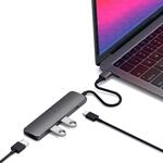 SATECHI 4-in-1 USB-C Hub, Multiport-Adapter, Dockingstation mit 4K HDMI, 60W Power