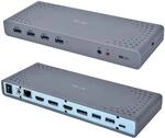 i-tec USB 3.0/USB-C Universal Dual Docking Station - 2X DisplayPort, 2X HDMI, 1x