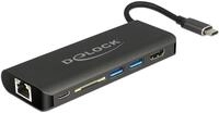 DeLock USB-C 3.1 Dockingstation HDMI 4K 30 Hz, Gigabit LAN und USB PD, 87721