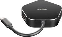 D-Link DUB-M420 USB Typ C Hub 4 in 1 USB C Adapter mit HDMI 4K und 1080p, 2 USB