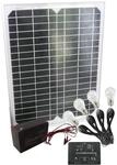 Mauk Solar-Set 15 W mit 4 LED Leuchten - Mini Solaranlage