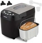 Arebos Brotbackautomat 1500g | mit 15 Programmen | 2 Knethaken | Timer | LCD Display