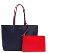 Lacoste Nf2142aa, Damen Tote, Blau (Peacoat Rouge Salsa), 14x30x35 cm (W x H L)