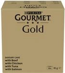 Gourmet Gold Raffiniertes Ragout Katzenfutter nass, Sorten-Mix, 96er Pack (96 x 85g)