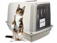 GarPet XXL Katzenklo mit Deckel Aktivkohlefilter große Katzentoilette Katzen WC