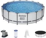 Bestway Steel Pro Max&trade; Frame Pool Komplett-Set, rund, mit Filterpumpe,