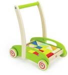 Hape E0371 Block and Roll - Wooden Block Activity Push Along Toy