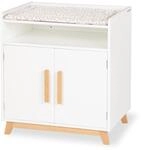 PINOLINO Puppenwickeltisch Marit, Puppenm&ouml;bel aus Holz, skandinavisch, wei&szlig; und