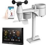 Bresser WLAN Comfort Wetterstation mit 7-in-1 Profi-Sensor und modernem Farbdisplay,