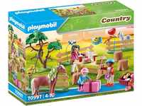 PLAYMOBIL Country 70997 Kindergeburtstag auf dem Ponyhof, Spielzeug für Kinder ab 4