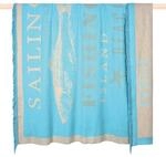 Pad - Decke, Kuscheldecke, Sofadecke - SEA - Turquoise/t&uuml;rkis - Mischgewebe - 150 x
