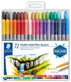 STAEDTLER Doppelfasermaler, zwei Spitzen f&uuml;r schmale und breite Linien, Klarfaltetui