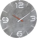 TFA Dostmann Funk-Wanduhr Contour, Funkuhr, 60.3536.15, gut ablesbar, Beton-Optik,