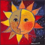 Salonloewe Rosina Wachtmeister Fu&szlig;matte Sole 115x115 cm Wohnteppich quadratisch